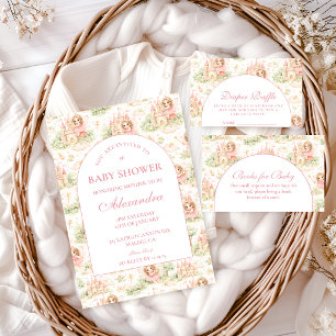 Carte D'accompagnement Tirage au sort de couches pour Baby Shower Jardin 