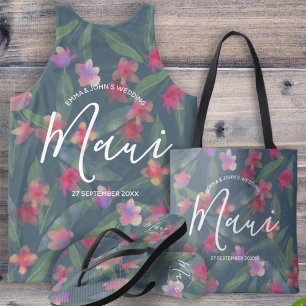 Invitation Carré Mariage Hibiscus Maui