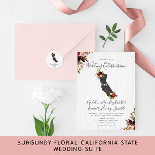 Invitation de mariage de destination de l'État de 