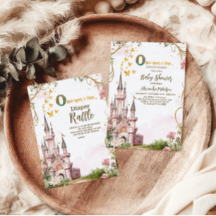 Invitation Pink Gold Little Princess Royal Castle Baby shower