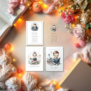 Carte De Remerciements "Notre prochain chapitre" Baby shower à thème