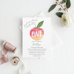 Invitation Sweet Little Peach 1er Anniversaire Photo