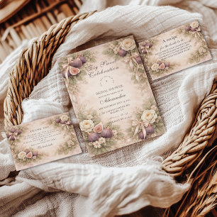 Carte De Remerciements Fête de mariage champêtre aux figuiers