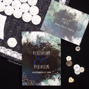 Invitation Mariage de mysticisme magique de la forêt étoilée