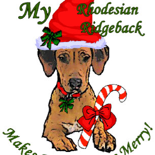 Cartes Pour Fêtes Annuelles Cadeaux de Noël de Rhodesian Ridgeback