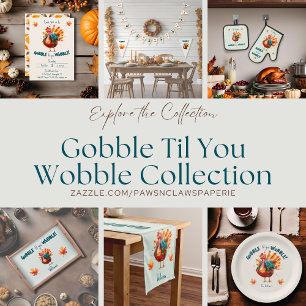 Tablier Aquarelle vert clair irrégulier Turquie Thanksgivi