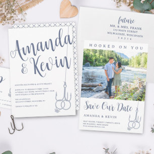 Save The Date Accroché sur votre photo de pêche Enregistrer la c