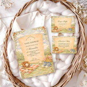 Invitation Baby-Shower Vintage Baseball