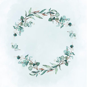 Dusty Blue Eucalyptus Verdure Couples Douche