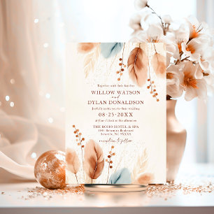 Sticker Rond Boho Aquarelle Terracotta Pampas Merci en herbe