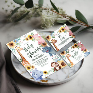 Serviette En Papier Cute Safari Animal Green Baby Showe Baby shower