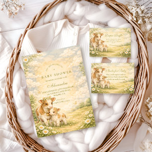 Carte D'accompagnement Fête de naissance de vache des Highlands Tirage au