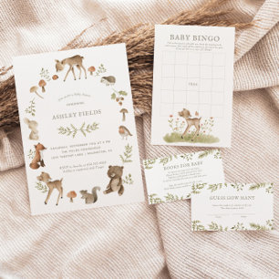 Carte D'accompagnement Devinez combien de Candies Woodland Baby shower je