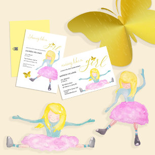 Carte De Remerciements Illustration De L'Aquarelle D'Une Fille