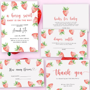 Fraise - baby shower émoticônes jeu pictural