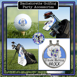 Rafraîchisseur Pour Canette Slim Bachelorette Party Fête des mariées Golf Blue Flor