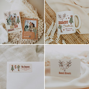 Étiquette Cowboy Wild West Christmas Retourner l'adresse éti