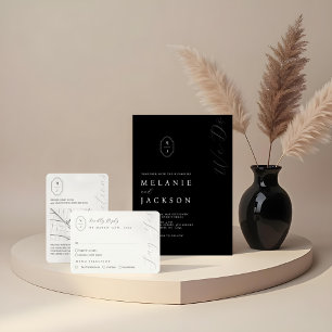 Carte De Remerciements Élégant script personnalisé Monogramme photo Maria