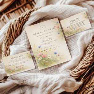 Carte De Remerciements Fête de mariage champêtre romantique de fleurs sau