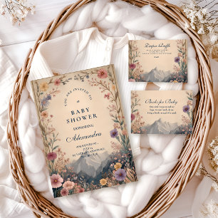 Serviette En Papier Baby-Shower Montagne Fleur Sauvage