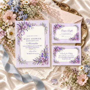 Serviette En Papier Baby Shower Fleur Sauvage Violette