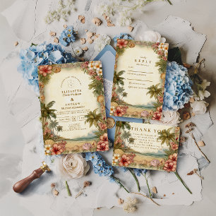 Invitation Mariage Floral Botanique Insulaire