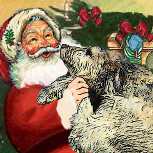 Cartes Pour Fêtes Annuelles Cadeaux de Noël irlandais Wolfhound