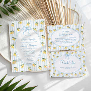 Affiche Lemon Blue Bow Italian Mimosa Bar