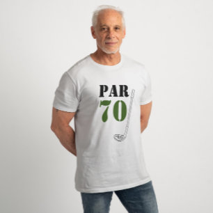 T-shirt Golf Par 70 pour golfeur 70e Anniversaire sous-est