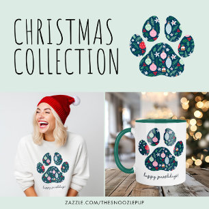 Joyeux Pawlidays Noël Mug pour l'Amant de Chien
