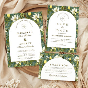 Invitation Mariage de jardin élégant avec arche botanique