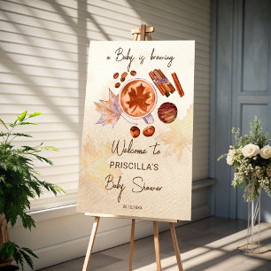 Carte D'accompagnement Un bébé est en train de préparer du café tombeur t