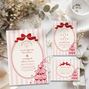 Invitation Tout En Un Mariage de la tour de Champagne Whimsical