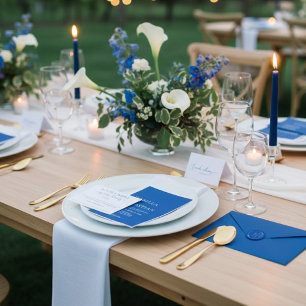 Réponse souhaitée pour mariage bleu cobalt