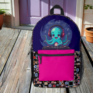 Tout En Un Invitation DJ Octopus souriant, Happy Music Party / Anniversa