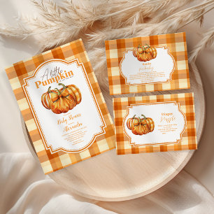 Carte D'accompagnement Un Petit Citrouille Automne Automne Bébé Déchets R