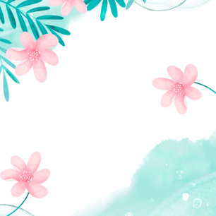 Invitation Turquoise et rose Floral Baby in Bloom Baby shower