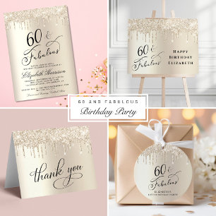 Serviette En Papier 60 Fabuleux Gold Parties scintillant fête d'annive