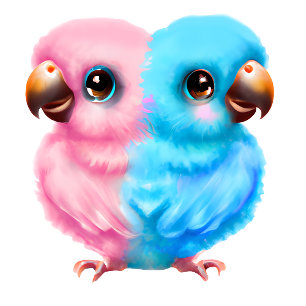 Carte D'accompagnement Parrot bébé mignon Révélation de genre