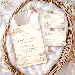 Invitation Ferme fantaisiste Doodle