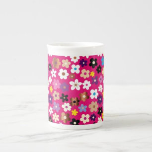 Dessous-de-verre En Verre Motif floral blanc rose jaune
