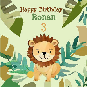 Invitation Anniversaire du lion de la Petite Jungle