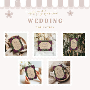 Invitation Mariage de chardon Art nouveau