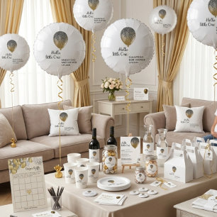 Carte D'accompagnement Bébé Balloon étincelle Glitz Merci