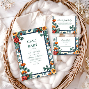 Carte D'accompagnement Ciao Baby Italie Inspiré Baby Showe Diapper Raffle