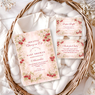 Invitation Baby Shower Jardin de Cerisiers Douce