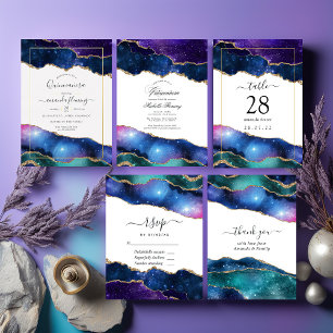 Invitation Galaxy Agate Quinceañera