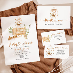 Invitation Boho Llama mamma nursery mobile baby shower