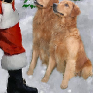 Cartes Pour Fêtes Annuelles Cadeaux de Noël Golden Retriever