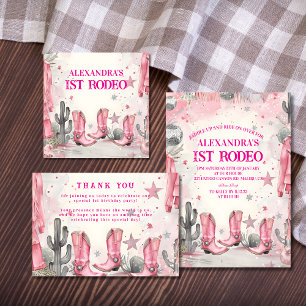 Carte De Remerciements Anniversaire du 1er Rodéo de Wild West